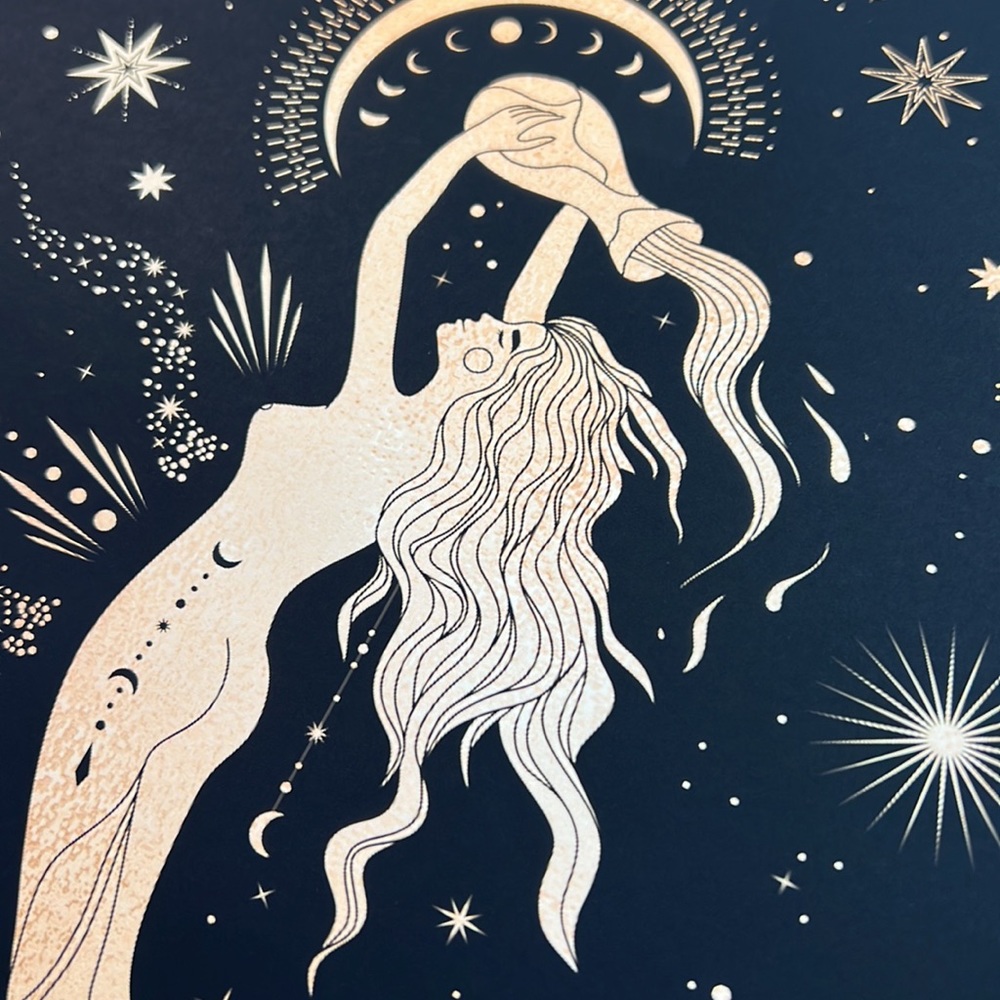 Aquarius Wall Art Celestial Zodiac Print Poster Unframed - Picture 15 of 15